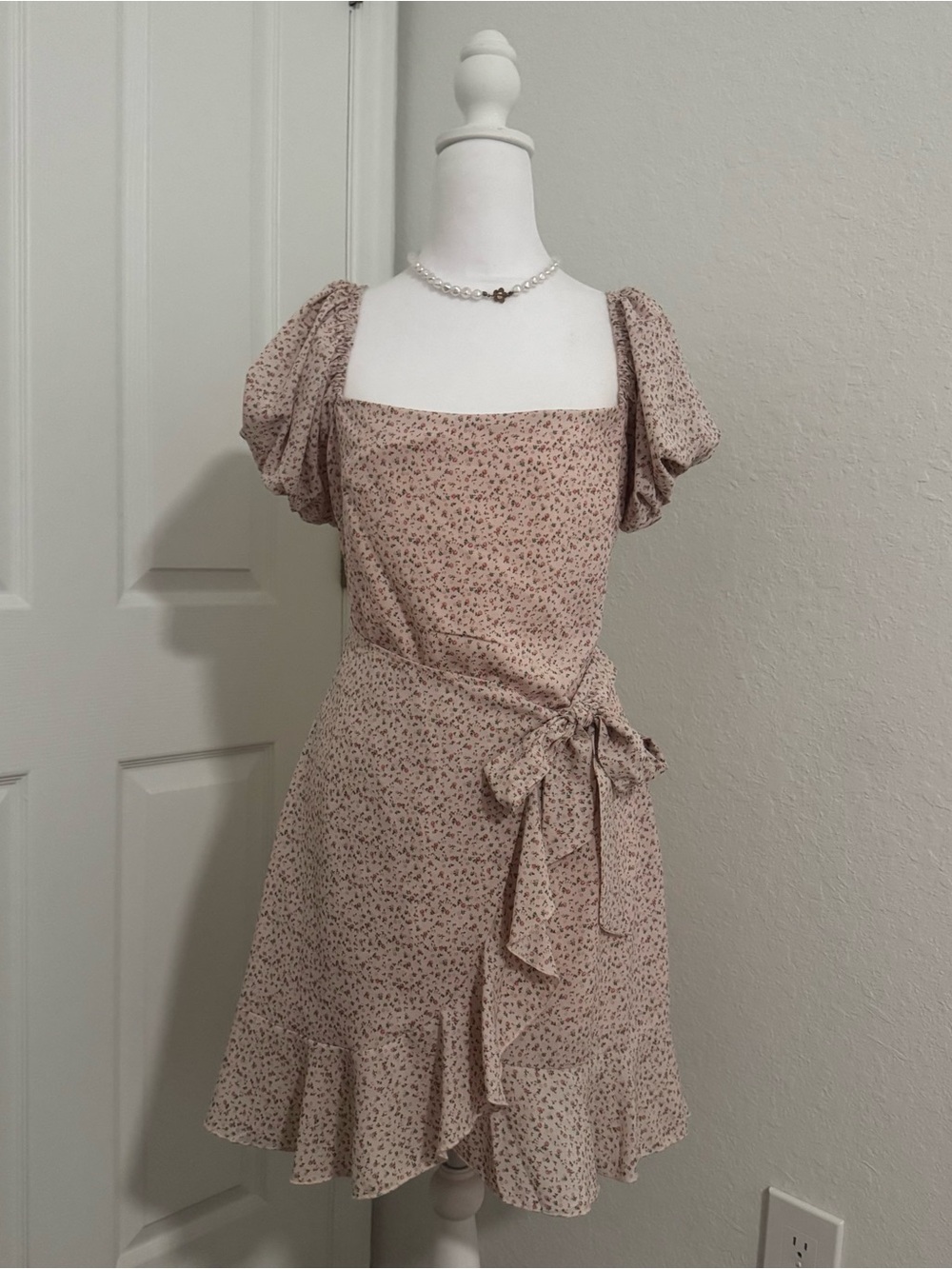 Princess Polly Annie Pink Ditsy Floral Cocktail Dress